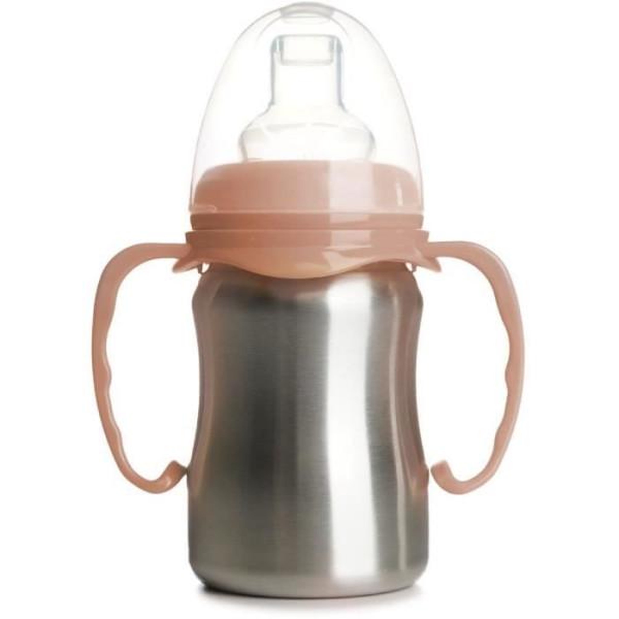 THERMOBABY Tasse d'apprentissage - THERMOBABY - Inox - 180 ml - Peche - Ergonomique et anti-fuites