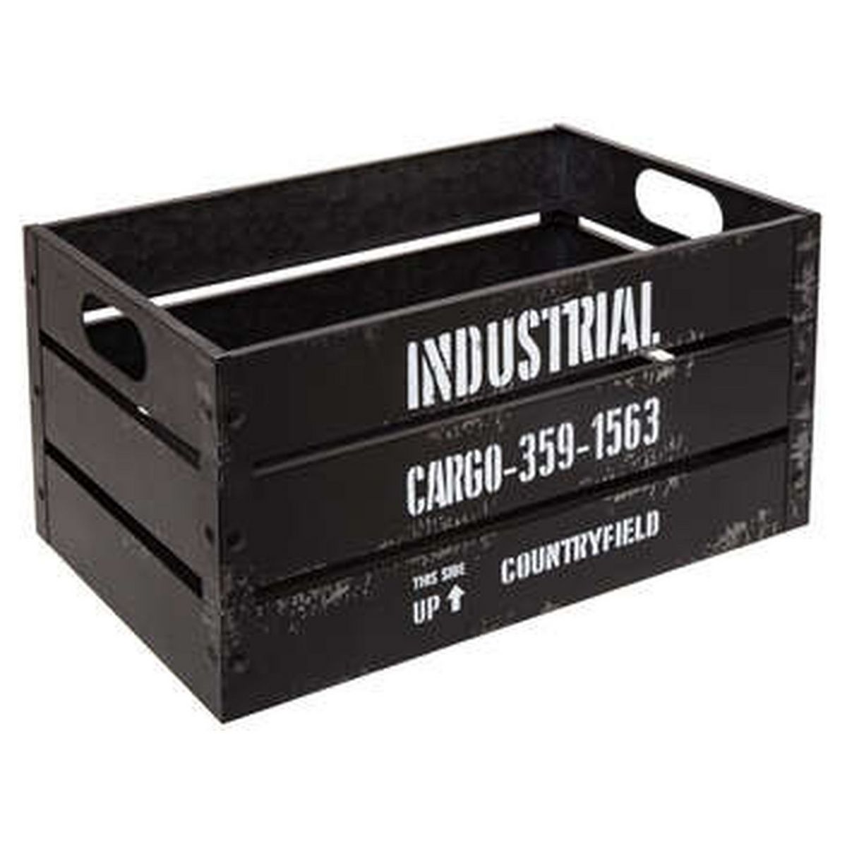 Lot de 3 caisses cagettes de rangement en métal style industriel 