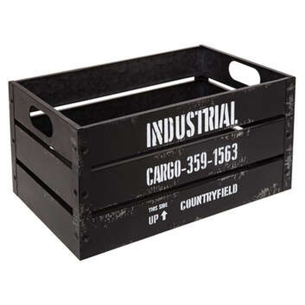 Lot de 3 caisses cagettes de rangement en métal style industriel 