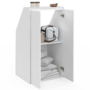 Voir la diapositive 4 : ID MARKET Armoire sous pente 2 portes TOMI 60 x 50 x 70/110 cm blanc