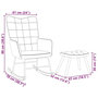 Voir la diapositive 6 : VIDAXL Chaise a bascule avec repose-pied noir velours