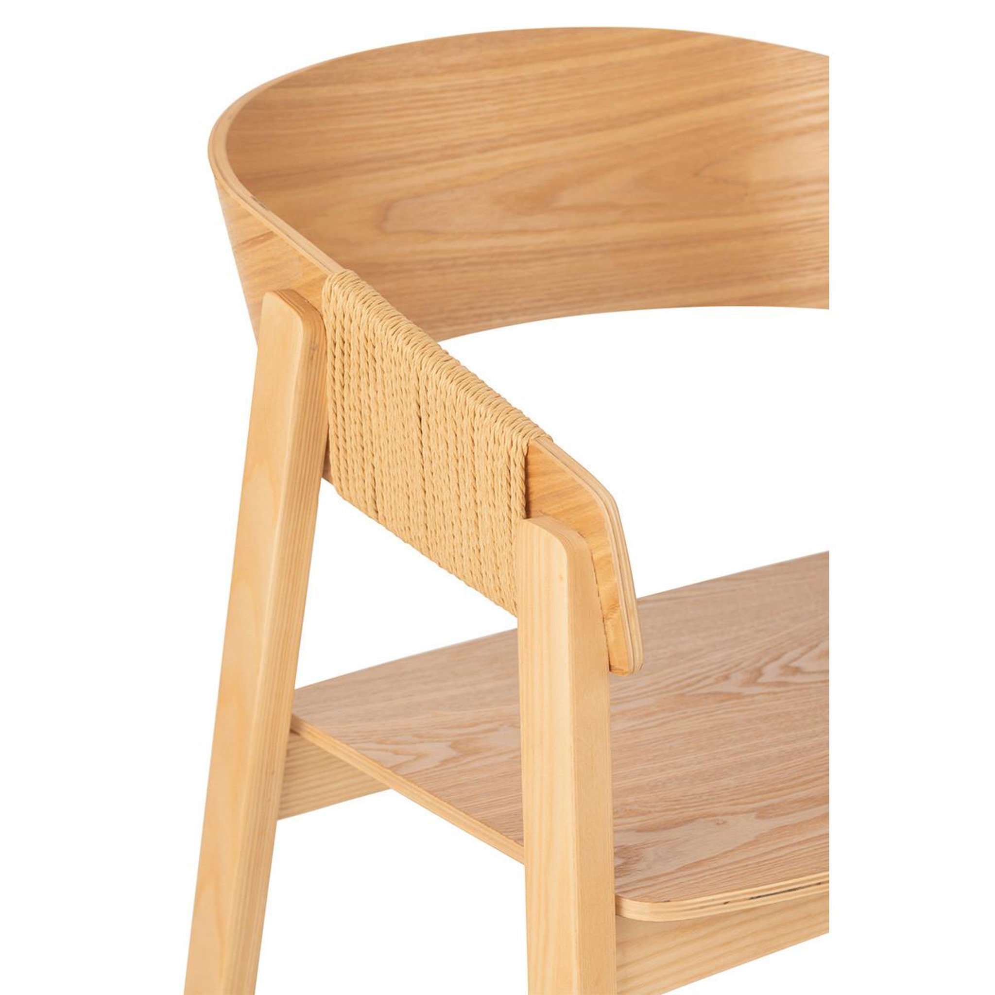 Voir la diapositive 6 : J-LINE Chaise en bois  naga  76cm naturel