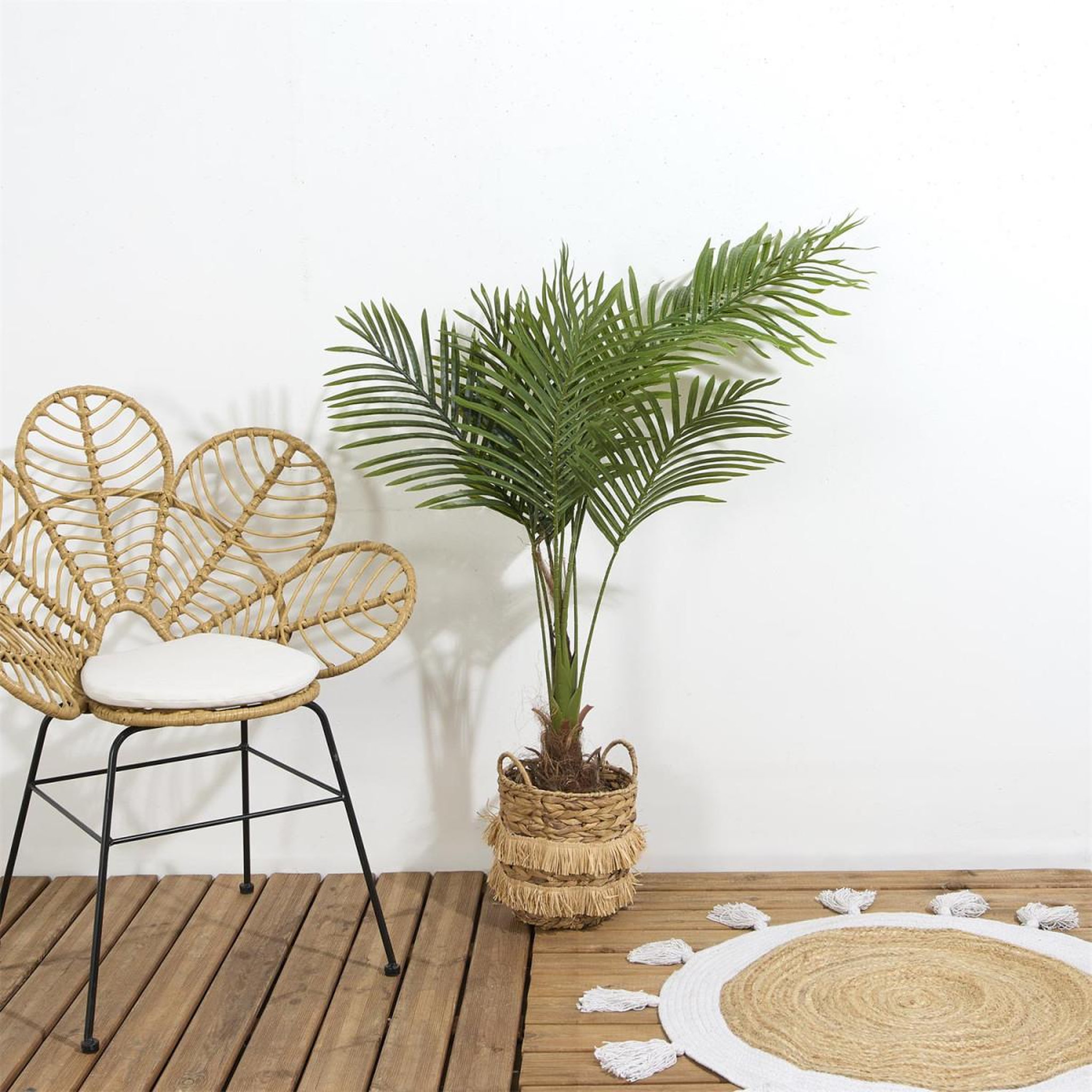 Voir la diapositive 3 : The Home Deco Factory Palmier artificiel en pot  wilbur  120cm vert