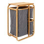 Voir la diapositive 4 : Paris Prix Meuble à Linge 3 Paniers  Bambou  69cm Naturel