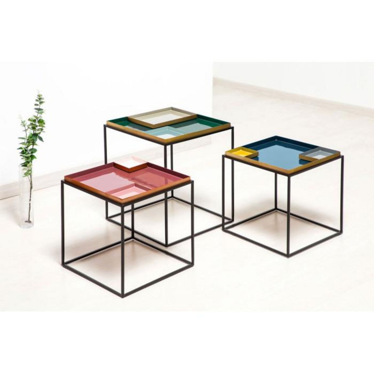 Paris Prix Table d'Appoint Design  Famosa  40cm Bleu