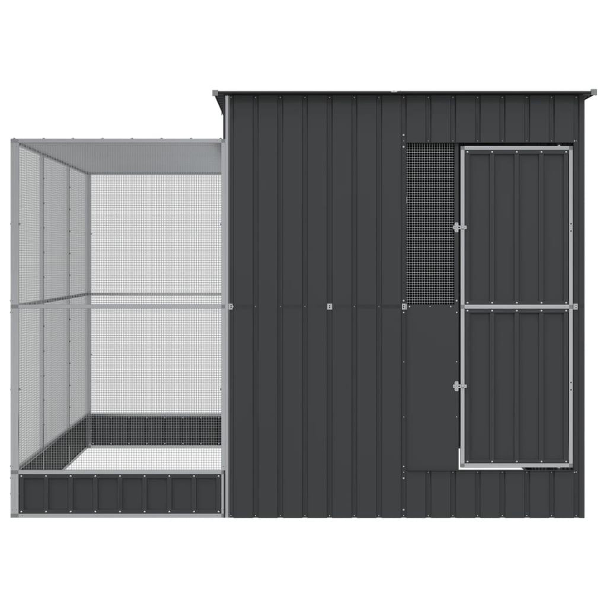Voir la diapositive 3 : VIDAXL Voliere avec extension argente 290x303x216 cm acier
