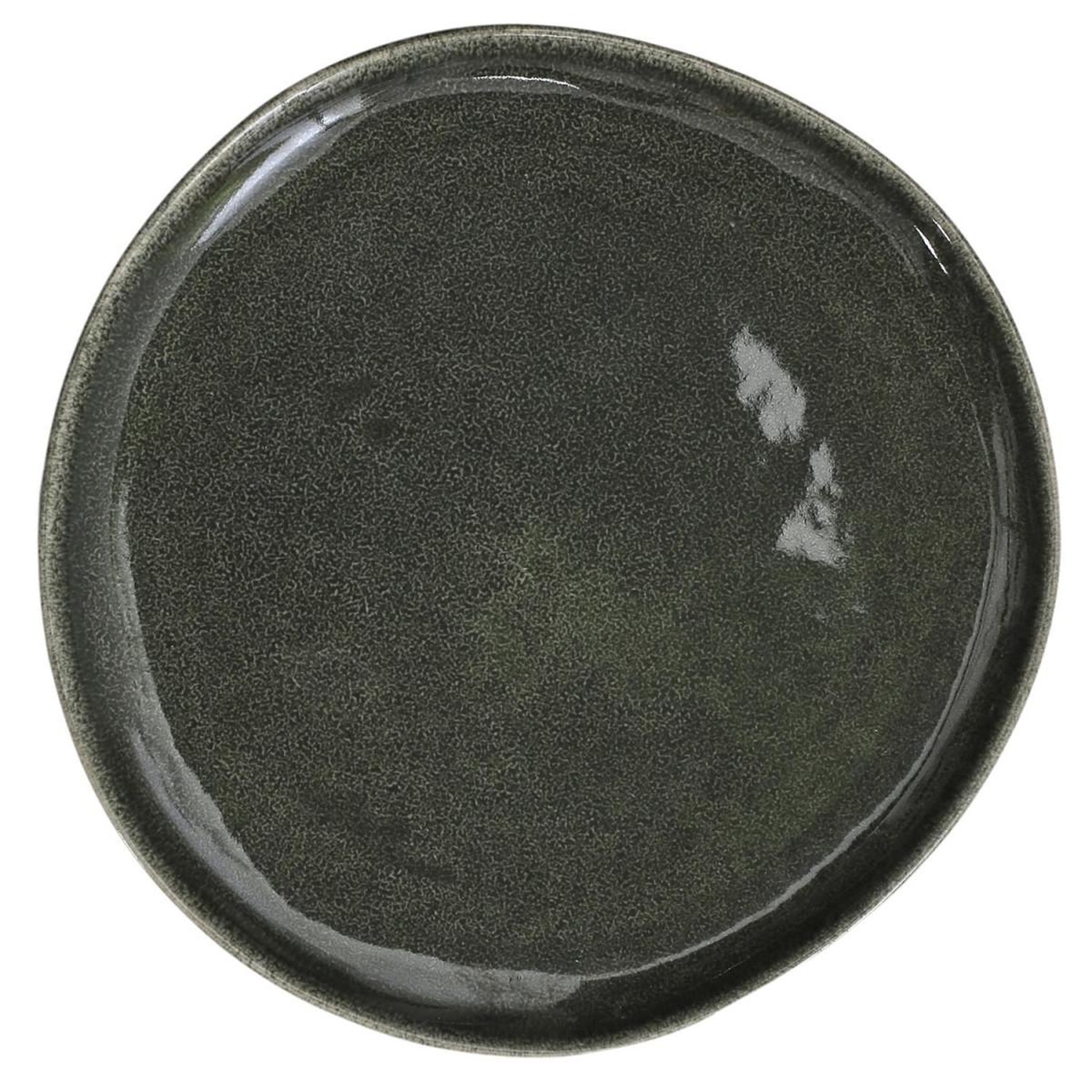 The Home Deco Factory Lot de 6 assiettes plates  black forest  27cm vert