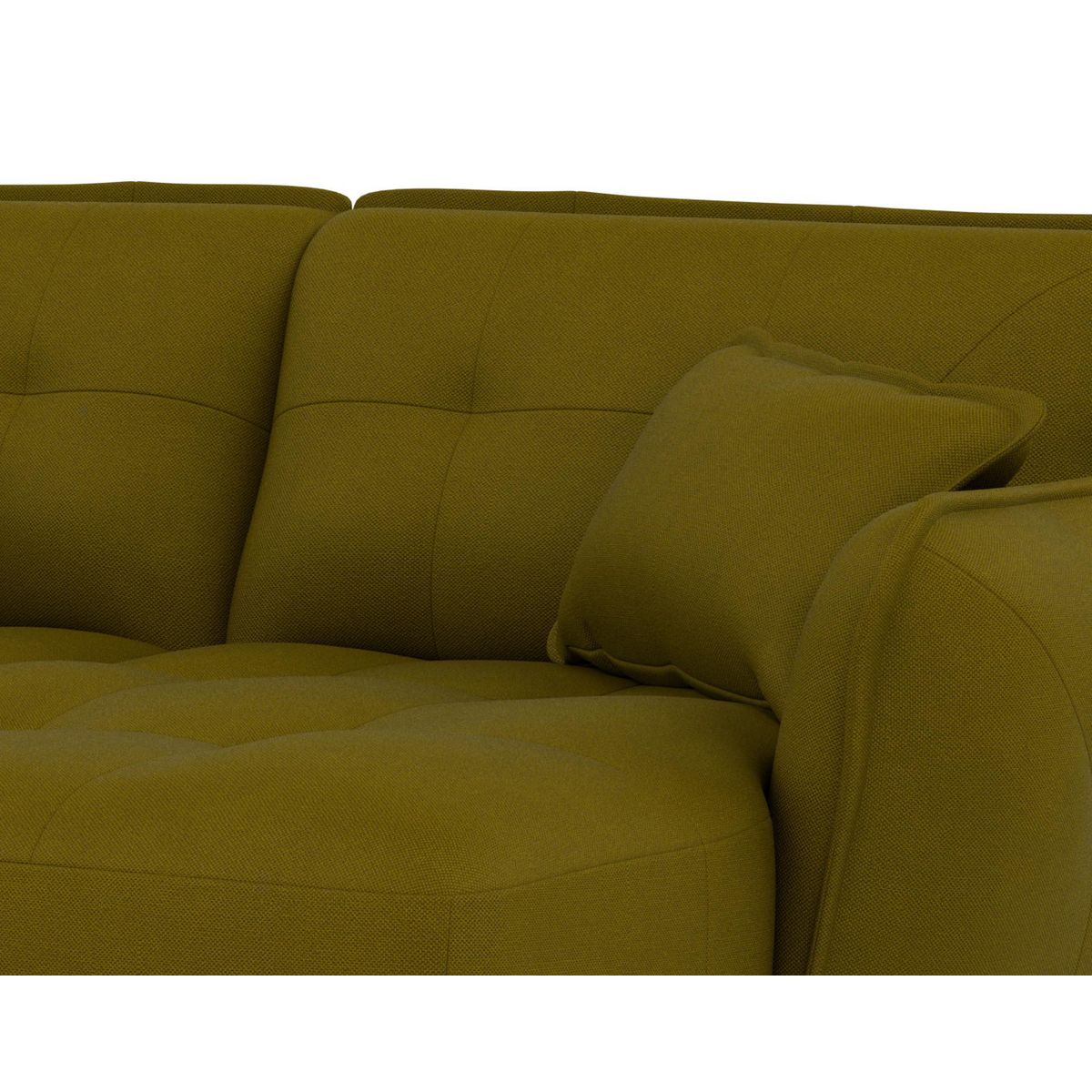 LISA DESIGN Thais - canapé droit 4 places avec double méridienne assise profonde en tissu texturé