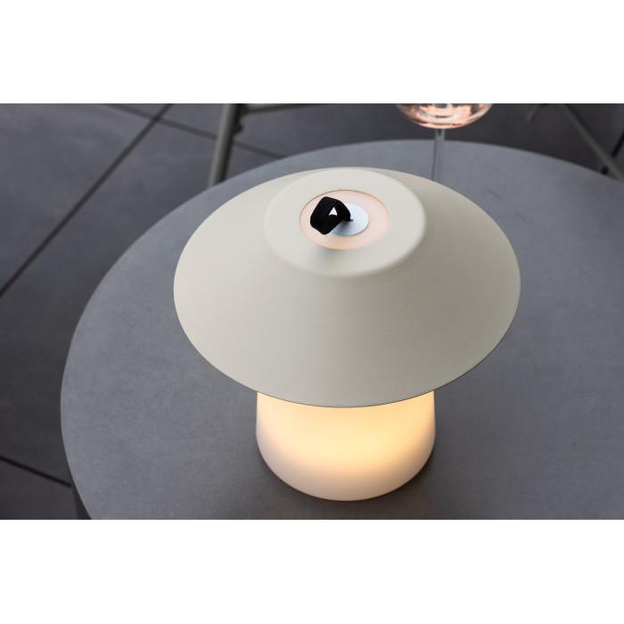 Voir la diapositive 3 : Paris Prix Lampe à Poser d'Extérieur LED  Rubu  26cm Beige