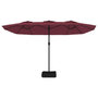 Voir la diapositive 4 : VIDAXL Parasol de jardin a double tete rouge bordeaux 449x245 cm