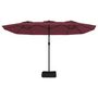 Voir la diapositive 4 : VIDAXL Parasol de jardin a double tete rouge bordeaux 449x245 cm