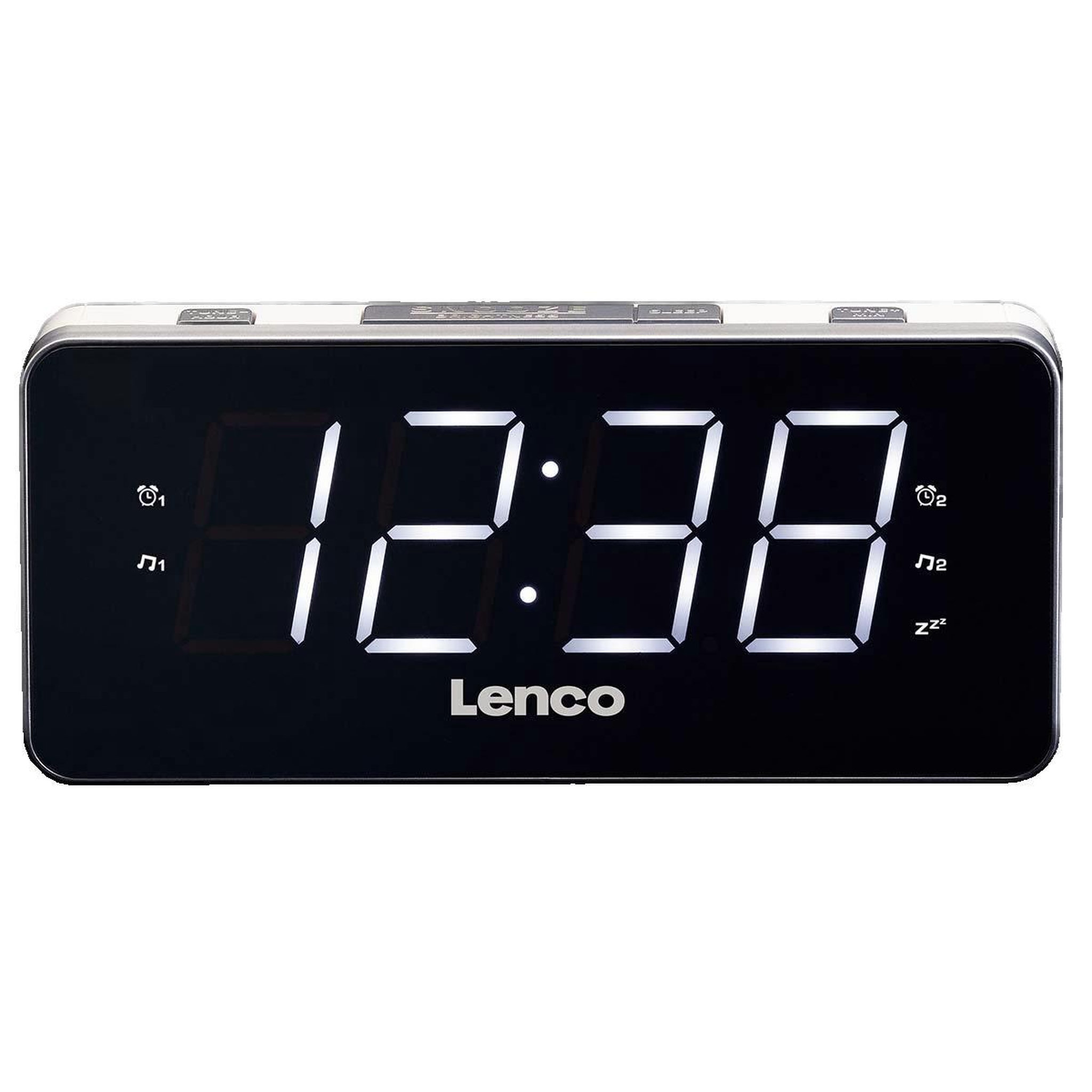 Voir la diapositive 2 : Lenco Radio-réveil Lenco CR-18 blanc