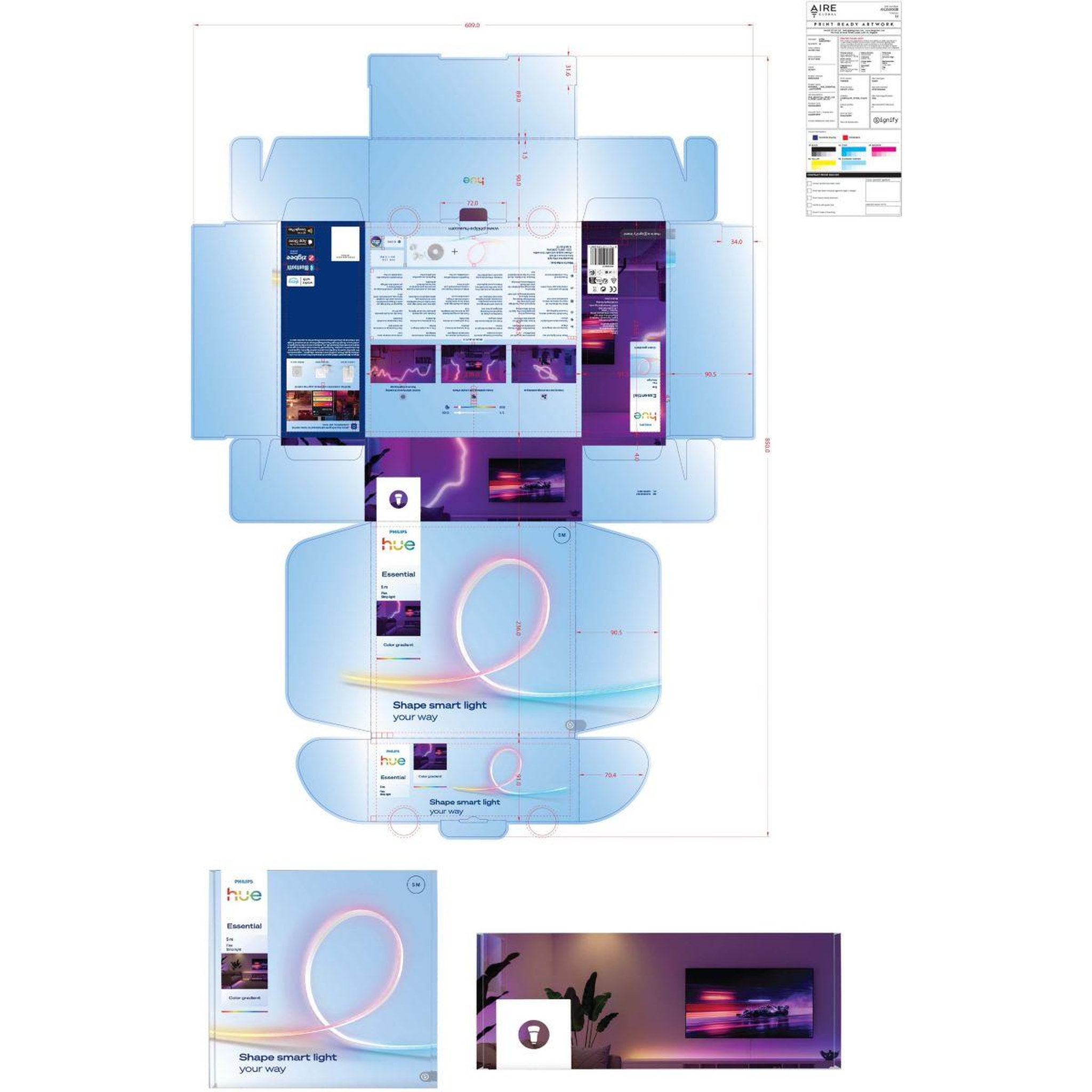 Voir la diapositive 3 : PHILIPS HUE Bandeau led essential flex strip light 5m color grad
