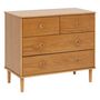 Voir la diapositive 1 : ATMOSPHERA Commode 4 tiroirs Charlie en bois - Marron