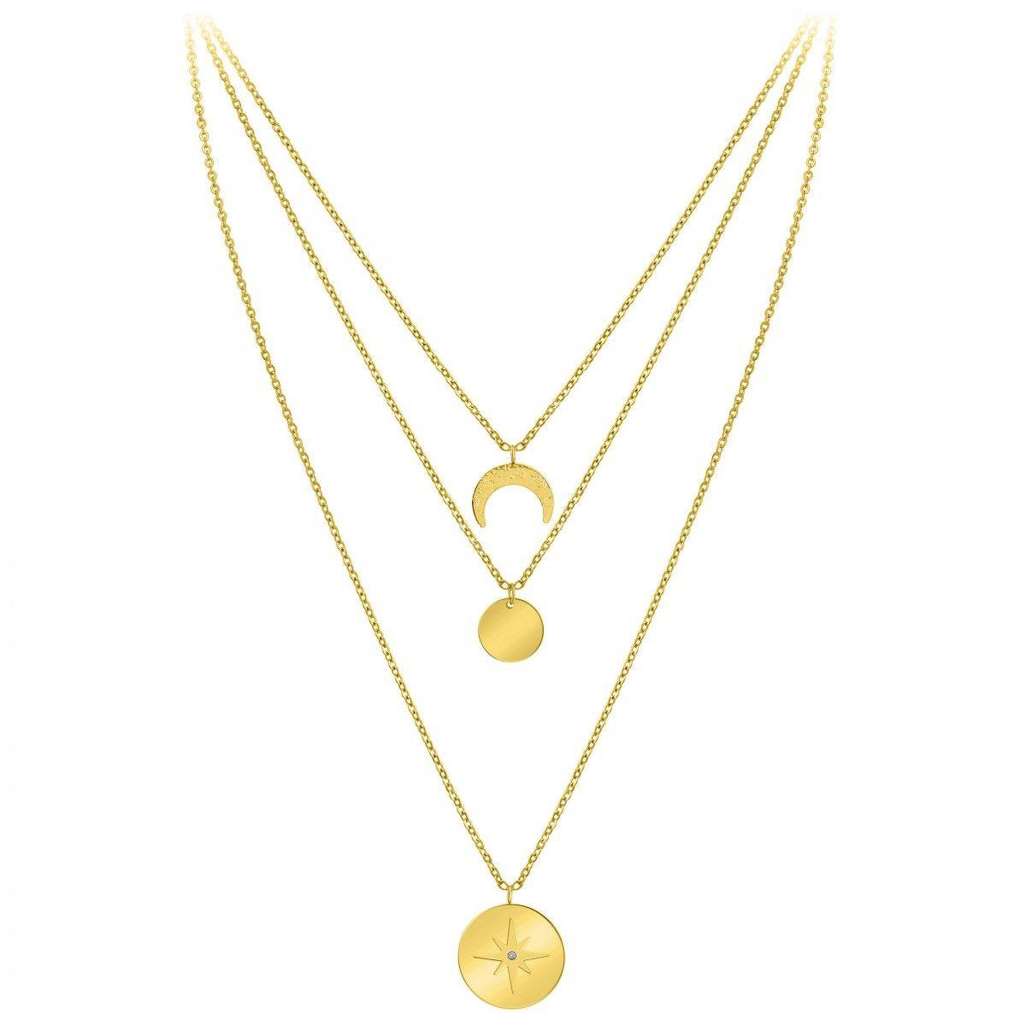 SC BOHEME Collier multi-rangs par SC Bohème orné d'un véritable diamant blanc