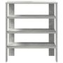 Voir la diapositive 4 : VIDAXL Etagere a chaussures gris beton 61x32x70 cm bois d'ingenierie