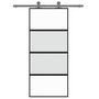 Voir la diapositive 3 : VIDAXL Porte coulissante noir 90x205 cm verre trempe aluminium