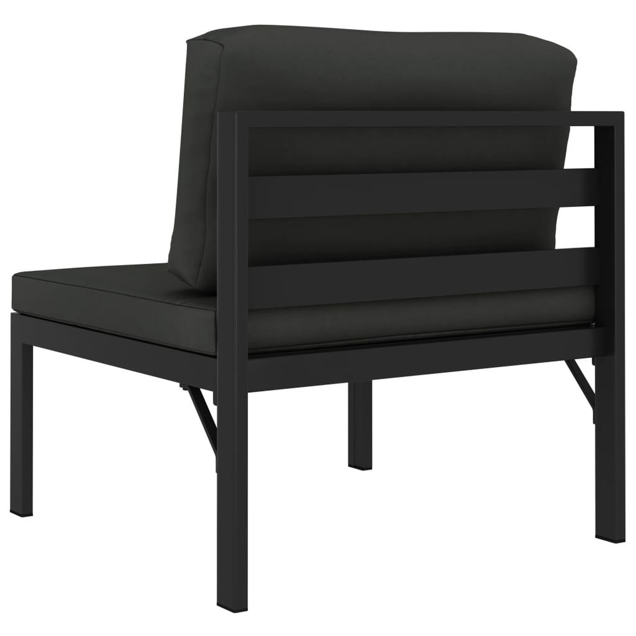 Voir la diapositive 4 : VIDAXL Canape central sectionnel avec coussins Aluminium Anthracite
