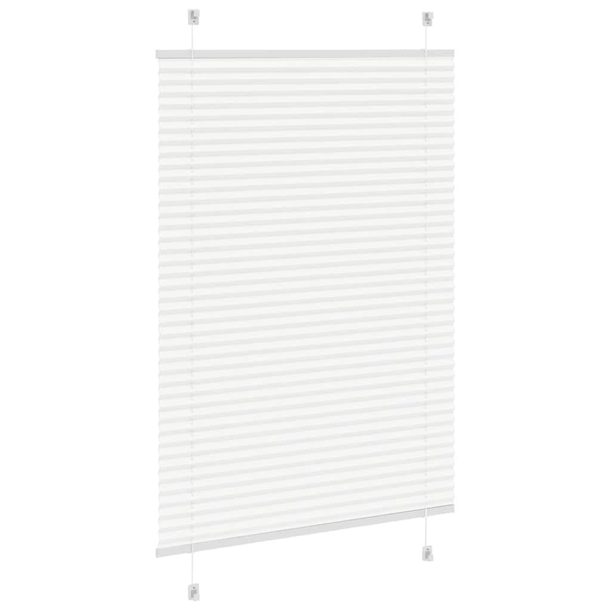 Voir la diapositive 4 : VIDAXL Store plisse blanc 100x100 cm largeur du tissu 99,4cm polyester