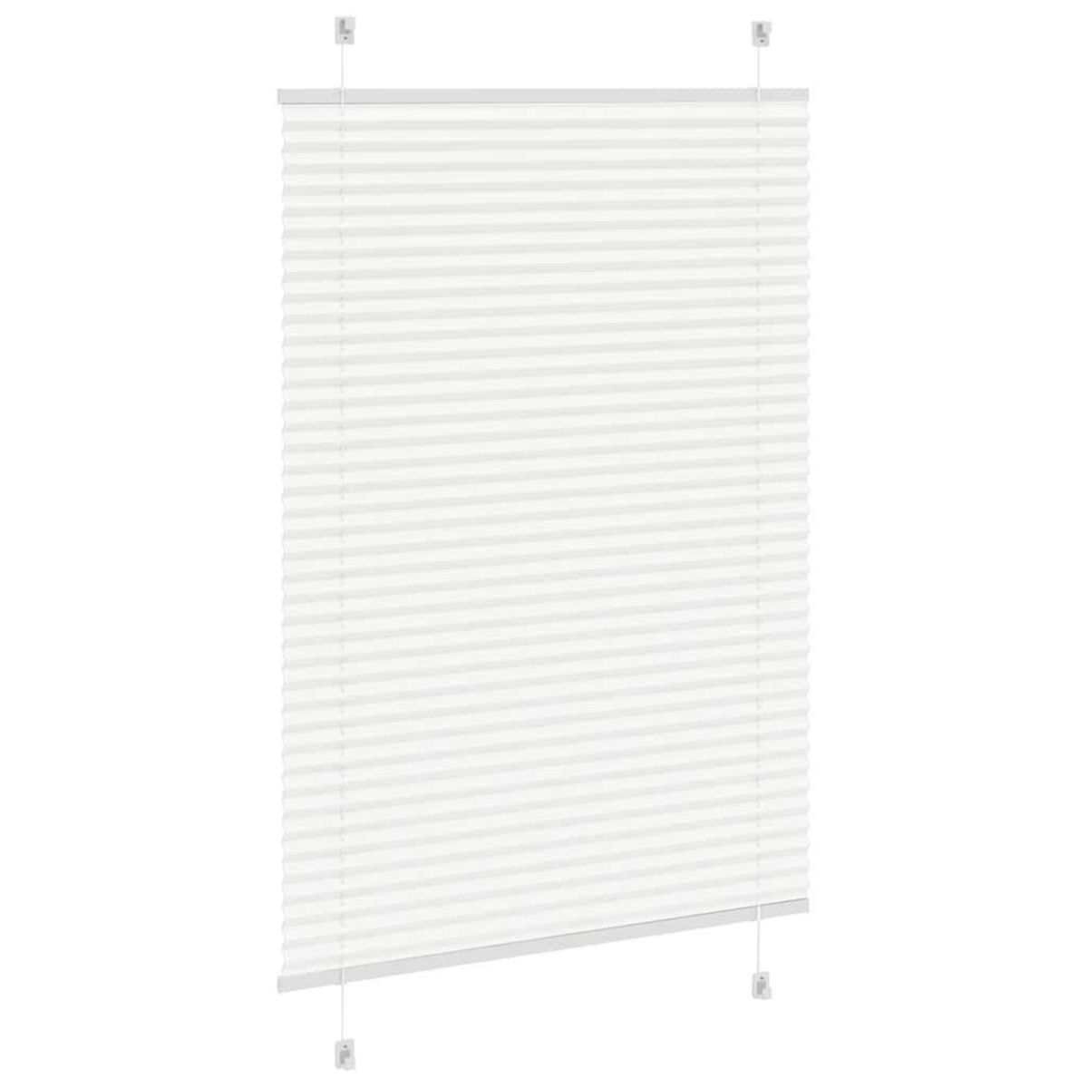 VIDAXL Store plisse blanc 100x100 cm largeur du tissu 99,4cm polyester