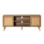 Voir la diapositive 2 : BEST MOBILIER Goto - meuble tv - effet bois et cannage - 140 cm