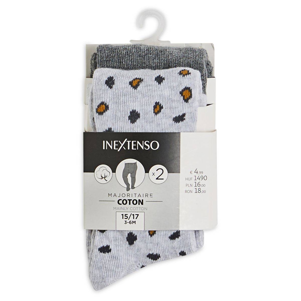 IN EXTENSO Lot de 2 paires de collants bébé fille