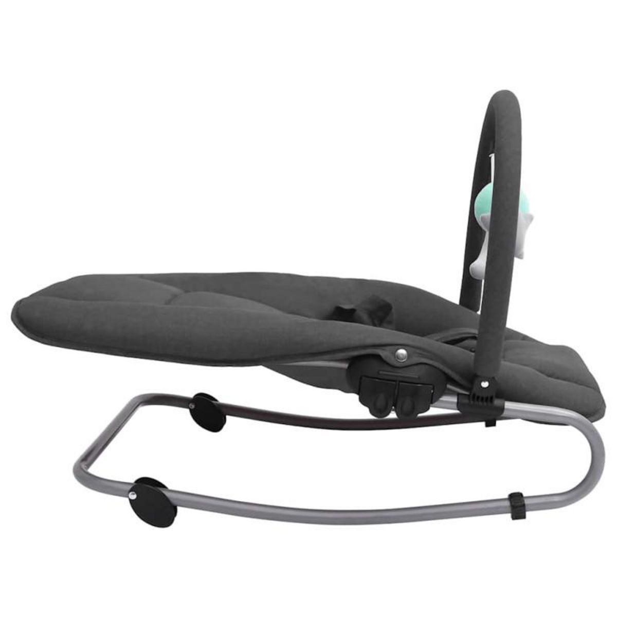 VIDAXL Transat pour bébé Anthracite Acier