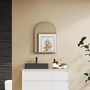 Voir la diapositive 4 : HOMCOM Miroir mural arqué 50 x 70 cm haute définition cadre alliage aluminium doré