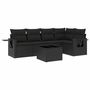 Voir la diapositive 2 : VIDAXL Salon de jardin 6 pcs avec coussins noir resine tressee