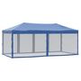 Voir la diapositive 5 : VIDAXL Tente de reception pliable avec parois Bleu 3x6 m