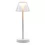 Lumisky Lampe de table sans fil LED BEVERLY WHITE Blanc Plastique H34CM