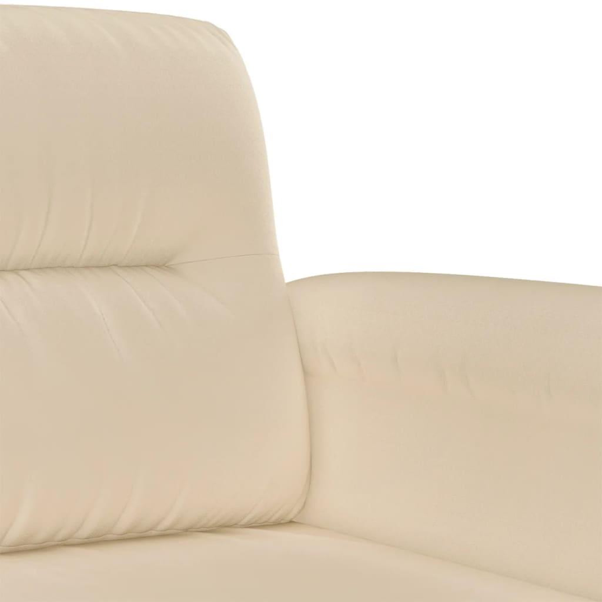 Voir la diapositive 5 : VIDAXL Ensemble de canapes 2 pcs avec coussins creme tissu microfibre