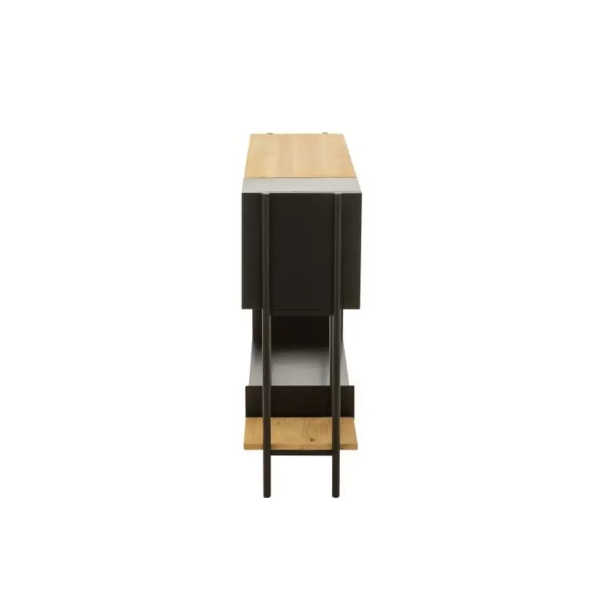 Voir la diapositive 5 : Paris Prix Console en Bois  Tina  120cm Noir & Naturel