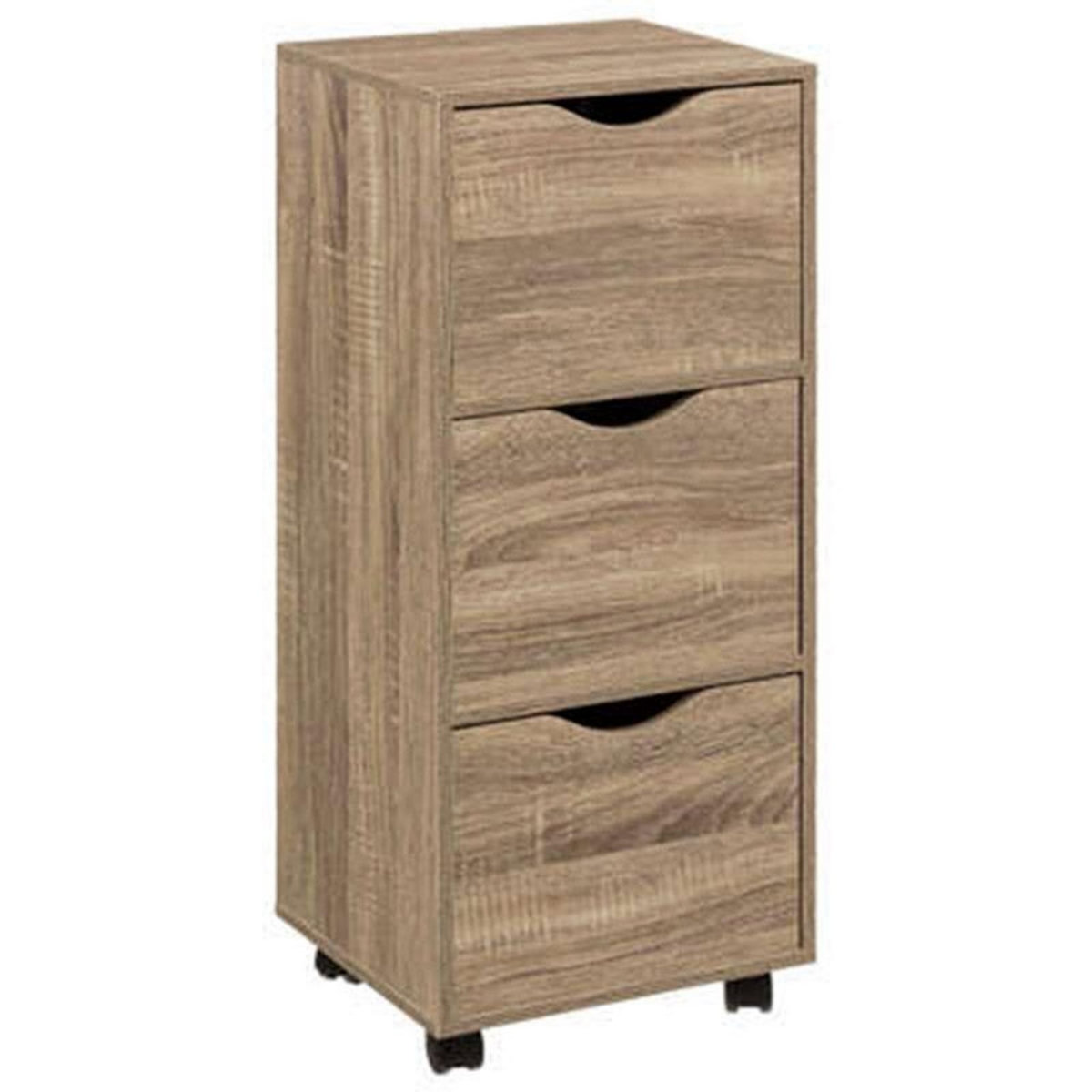  Tour de Rangement  3 Tiroirs  80cm Naturel