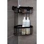 Voir la diapositive 5 : Wenko Etagère d'angle murale de douche indus Classic - L. 23 x H. 33 cm - Noir