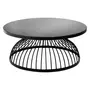  Table Basse Ronde Design  Kushi  90cm Noir