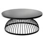  Table Basse Ronde Design  Kushi  90cm Noir