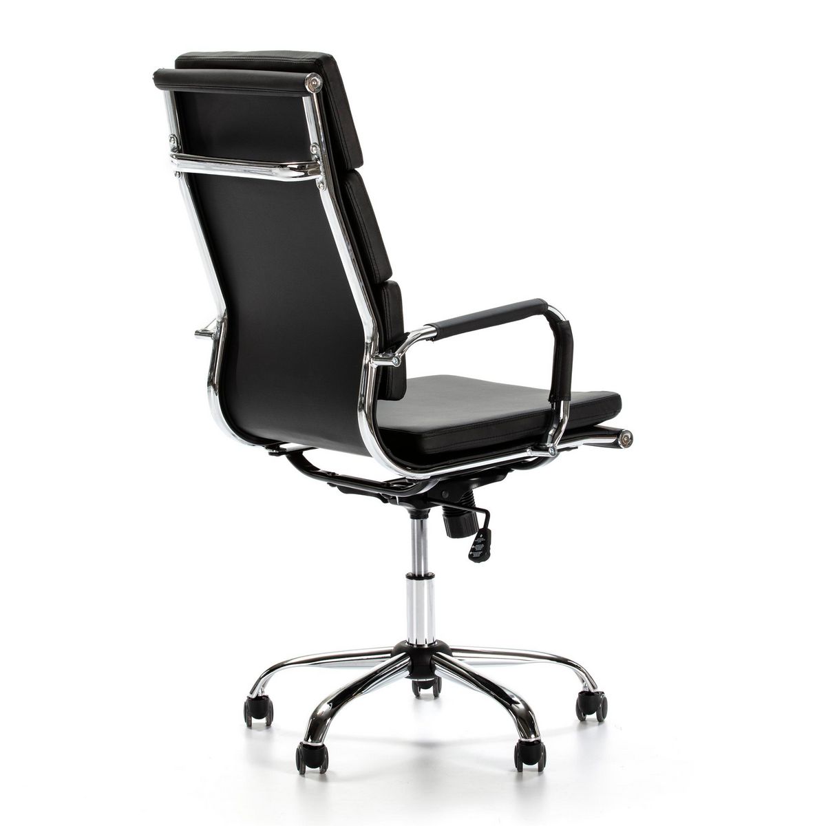 VS VENTA-STOCK Fauteuil de Bureau Morgan inclinable Noir, Cuir synthétique