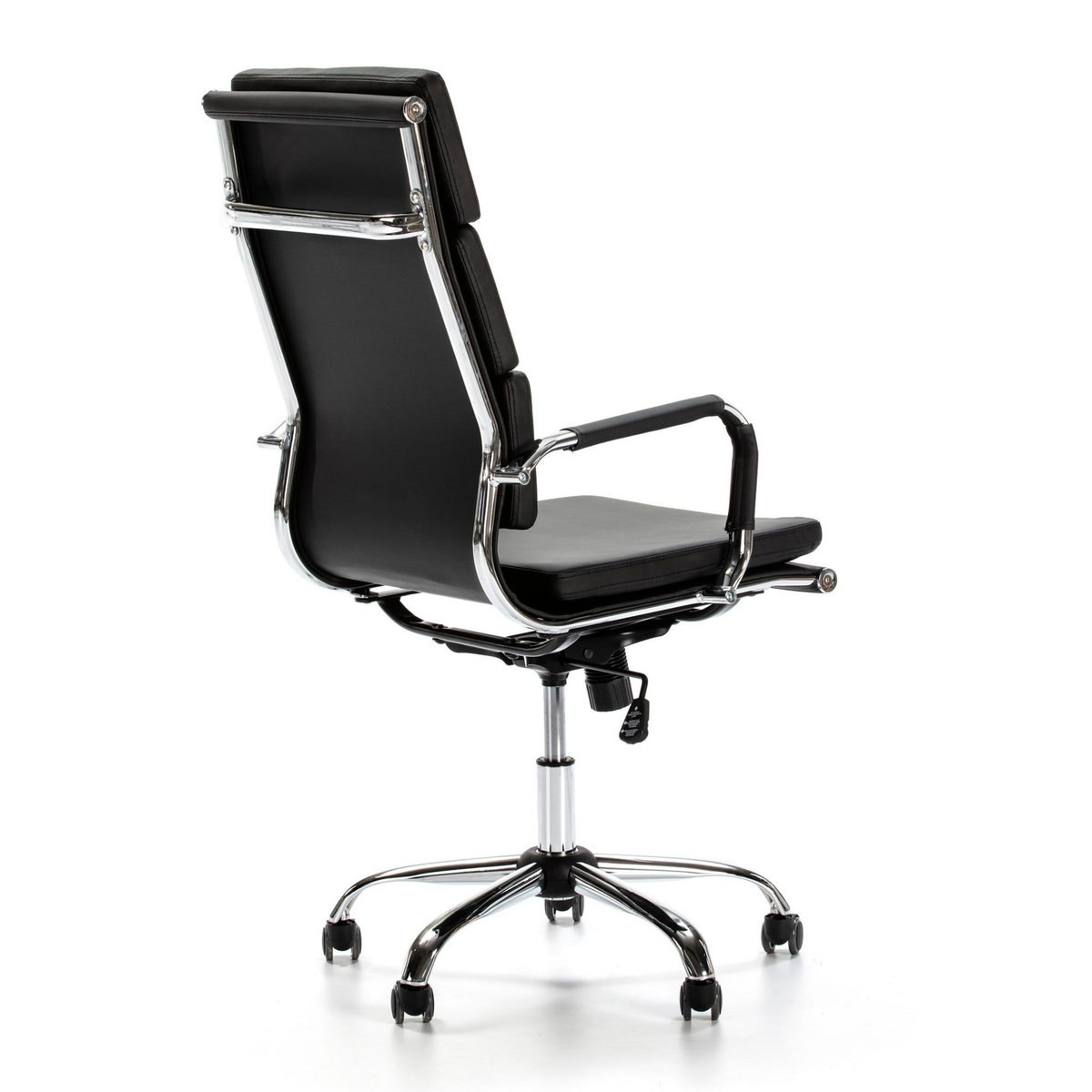 VS VENTA-STOCK Fauteuil de Bureau Morgan inclinable Noir, Cuir synthétique