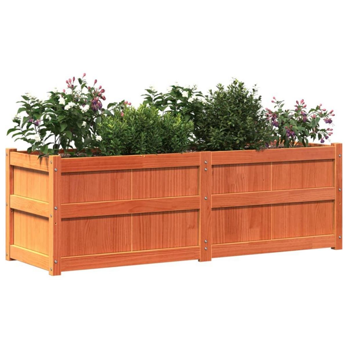 VIDAXL Jardiniere cire marron 150x50x50 cm bois de pin massif