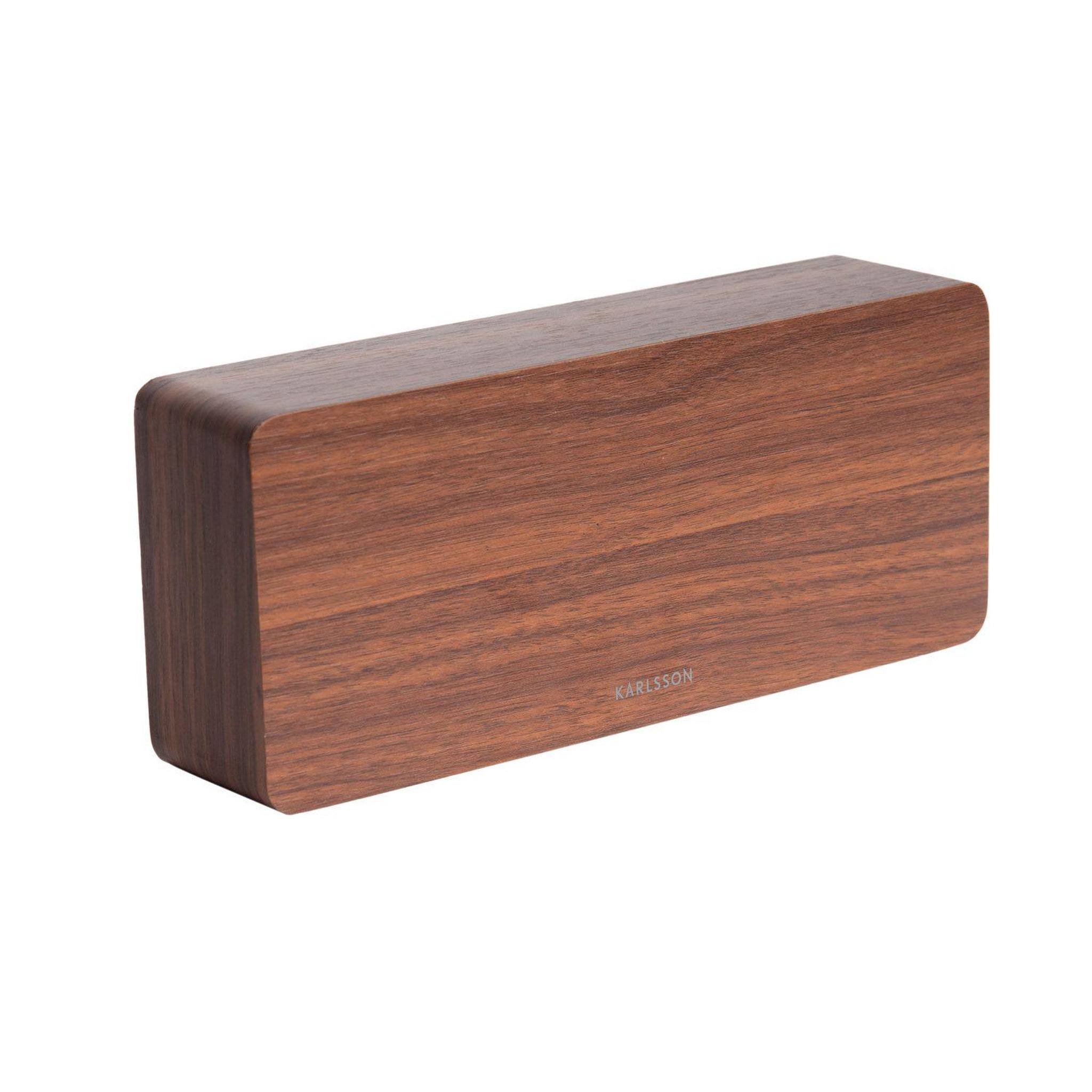 Voir la diapositive 2 : Karlsson Horloge réveil en bois Square - H. 9 cm