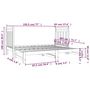 Voir la diapositive 6 : VIDAXL Lit coulissant sans matelas 2x(90x190) cm