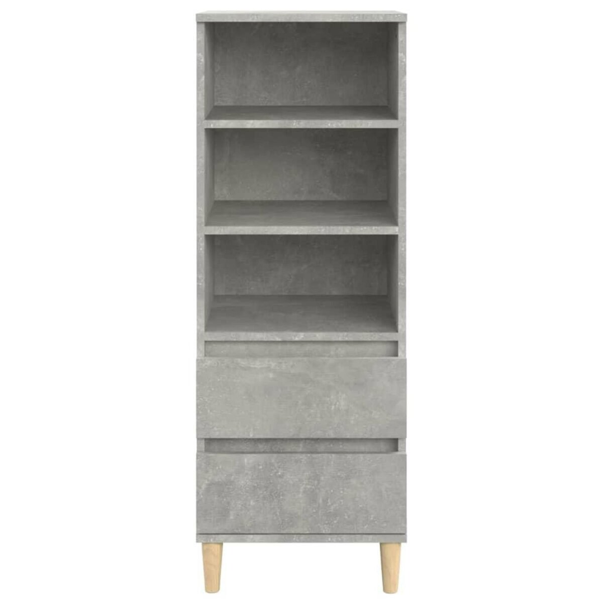 VIDAXL Buffet haut Gris beton 40x36x110 cm Bois d'ingenierie