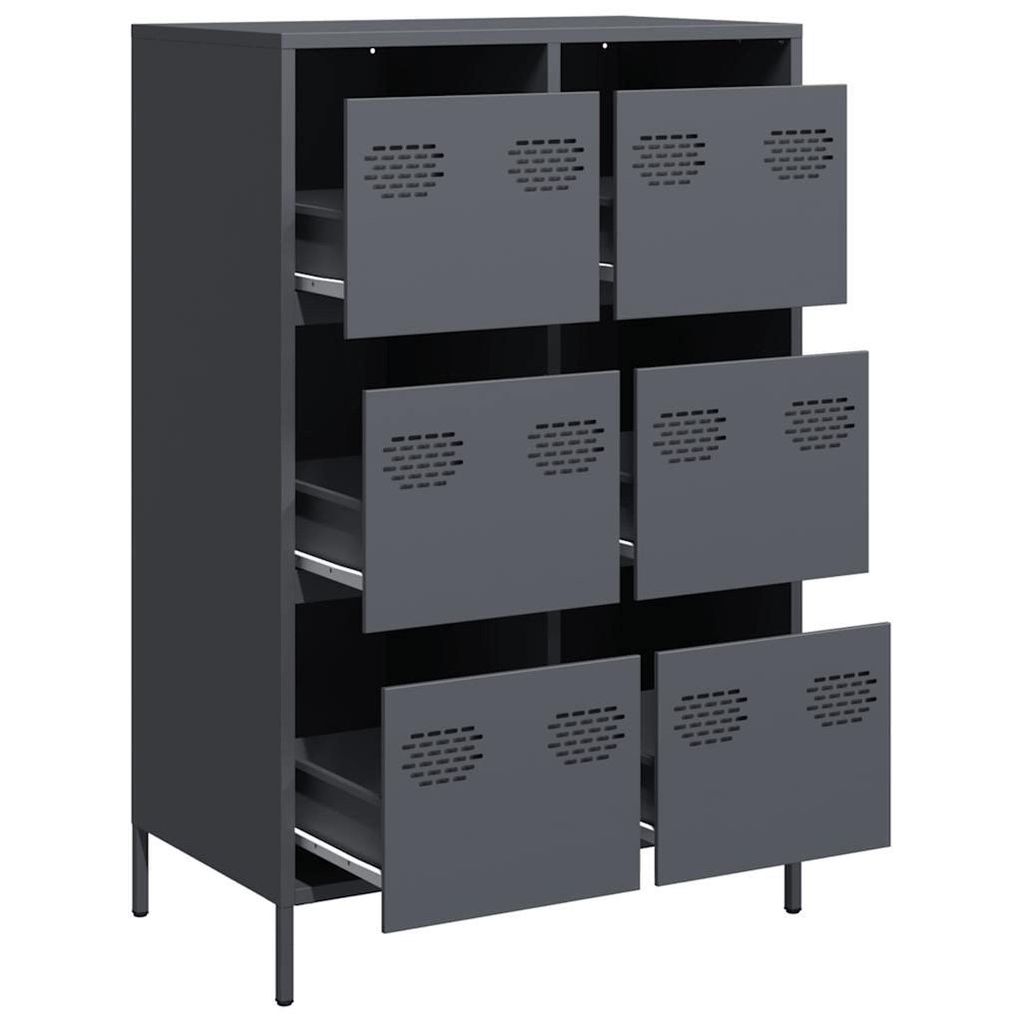 Voir la diapositive 4 : VIDAXL Buffet haut anthracite 68x39x101,5 cm acier