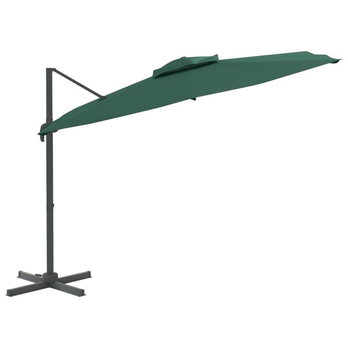 VIDAXL Parasol cantilever a double toit Vert 400x300 cm