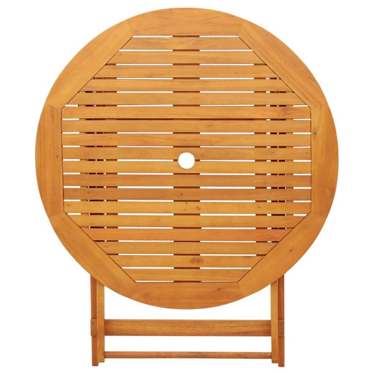 VIDAXL Table de jardin pliable Ø90x75 cm Bois d'eucalyptus solide