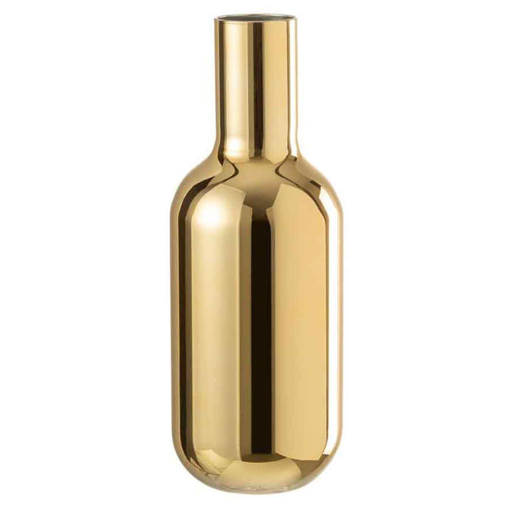 Voir la diapositive 1 : J-LINE Bouteille déco en verre  cifuta  32cm or