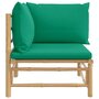 Voir la diapositive 4 : VIDAXL Canape d'angle de jardin avec coussins vert bambou