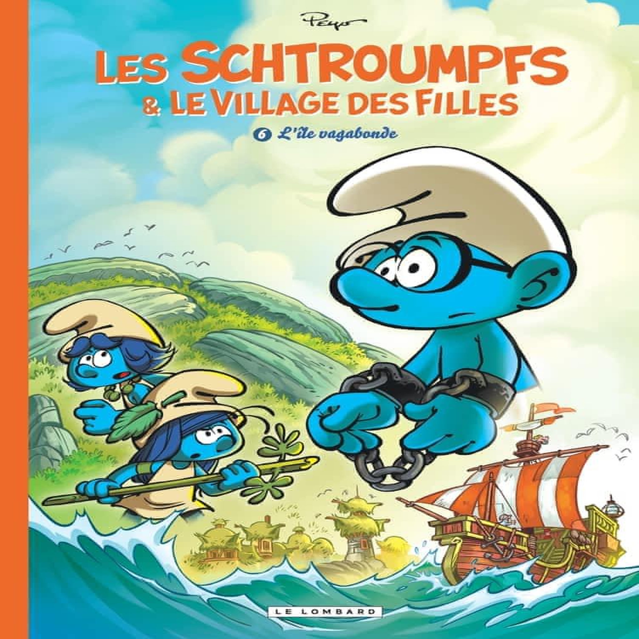 LES SCHTROUMPFS & LE VILLAGE DES FILLES TOME 6 : L'ILE VAGABONDE. EPISODE 2/3, Parthoens Luc