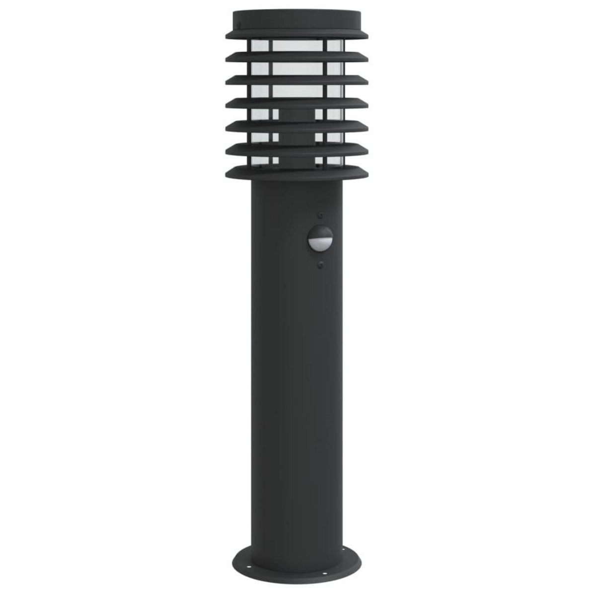 VIDAXL Lampadaire d'exterieur avec capteur noir 60 cm acier inoxydable